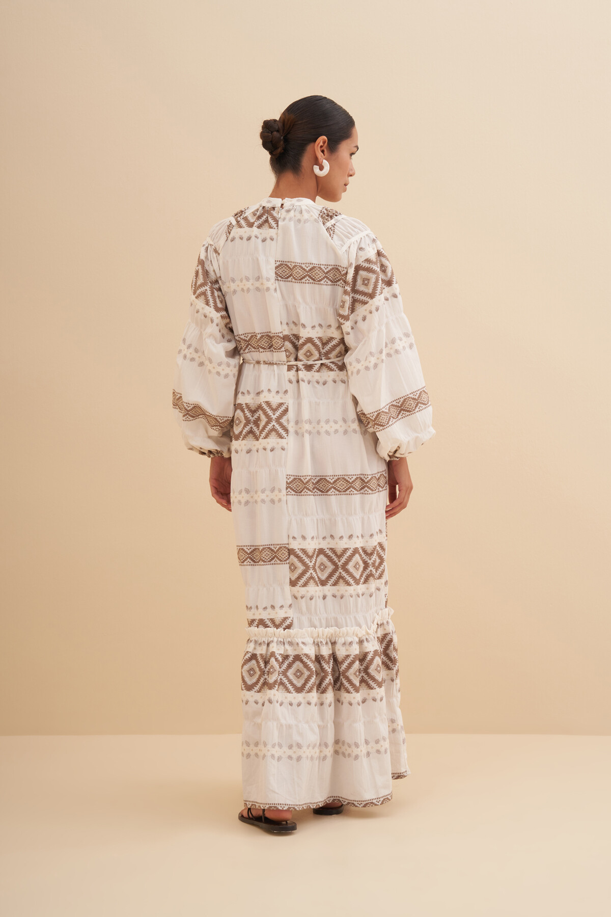 Desenli Pamuk Vual Elbise