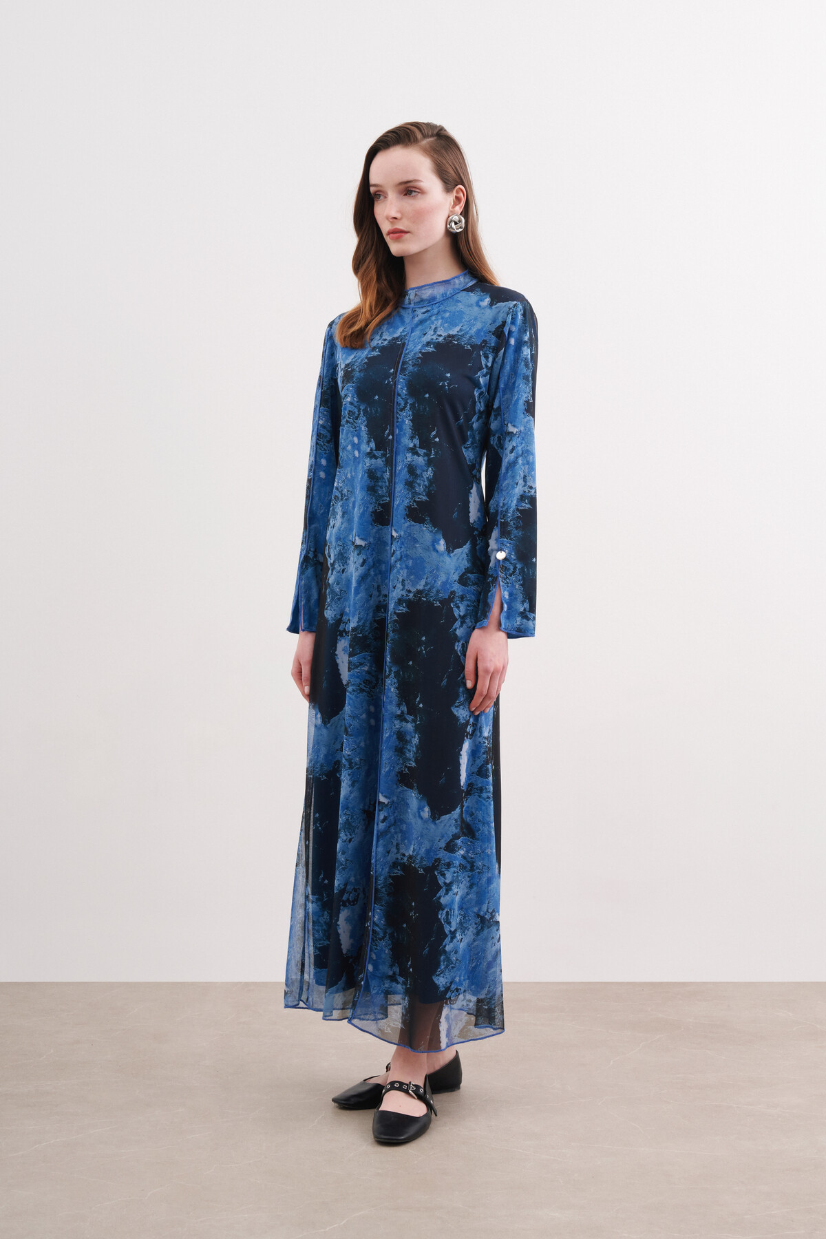 DESENLİ TÜL ELBİSE