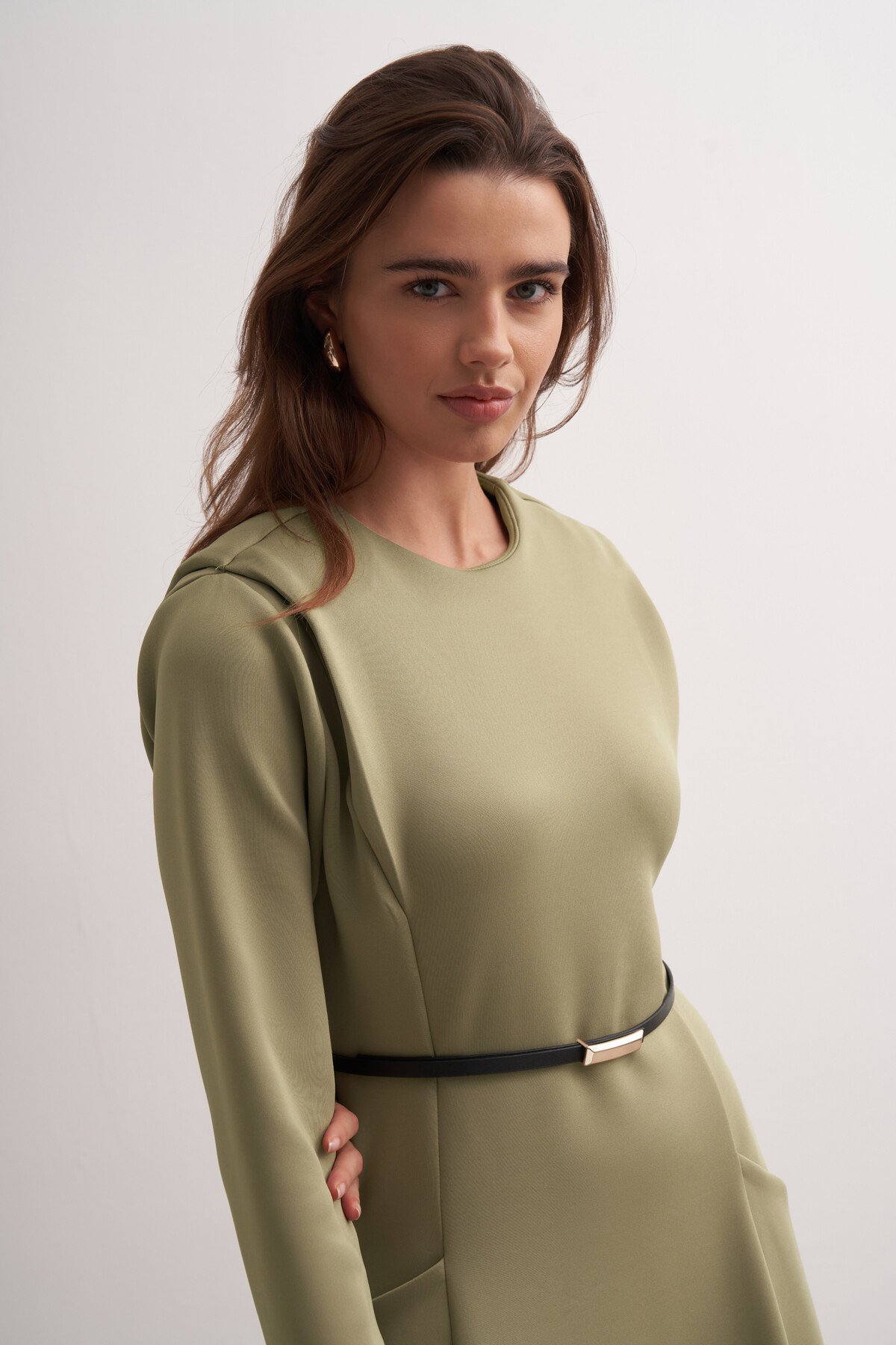 Vatkalı Detaylı Scuba Elbise