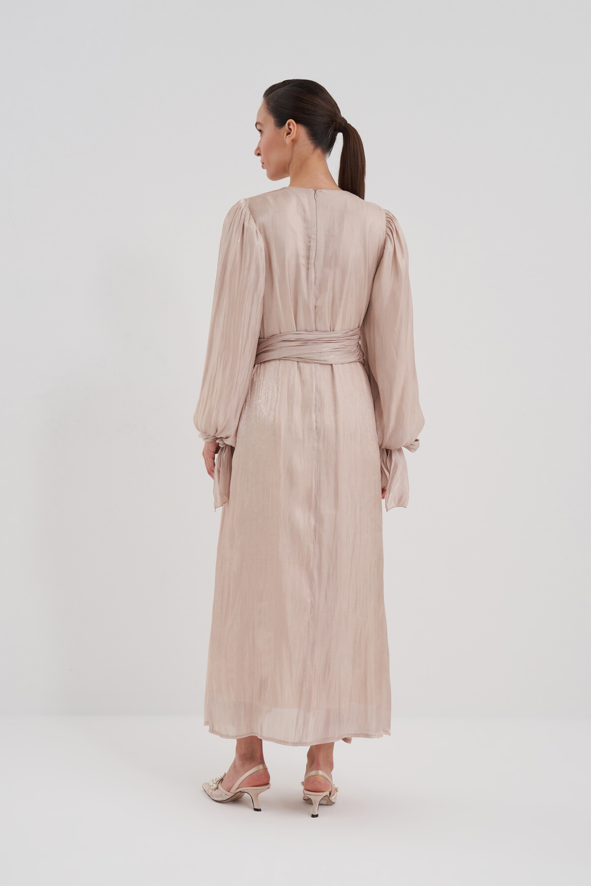 Bağlama Detaylı Abiye Elbise