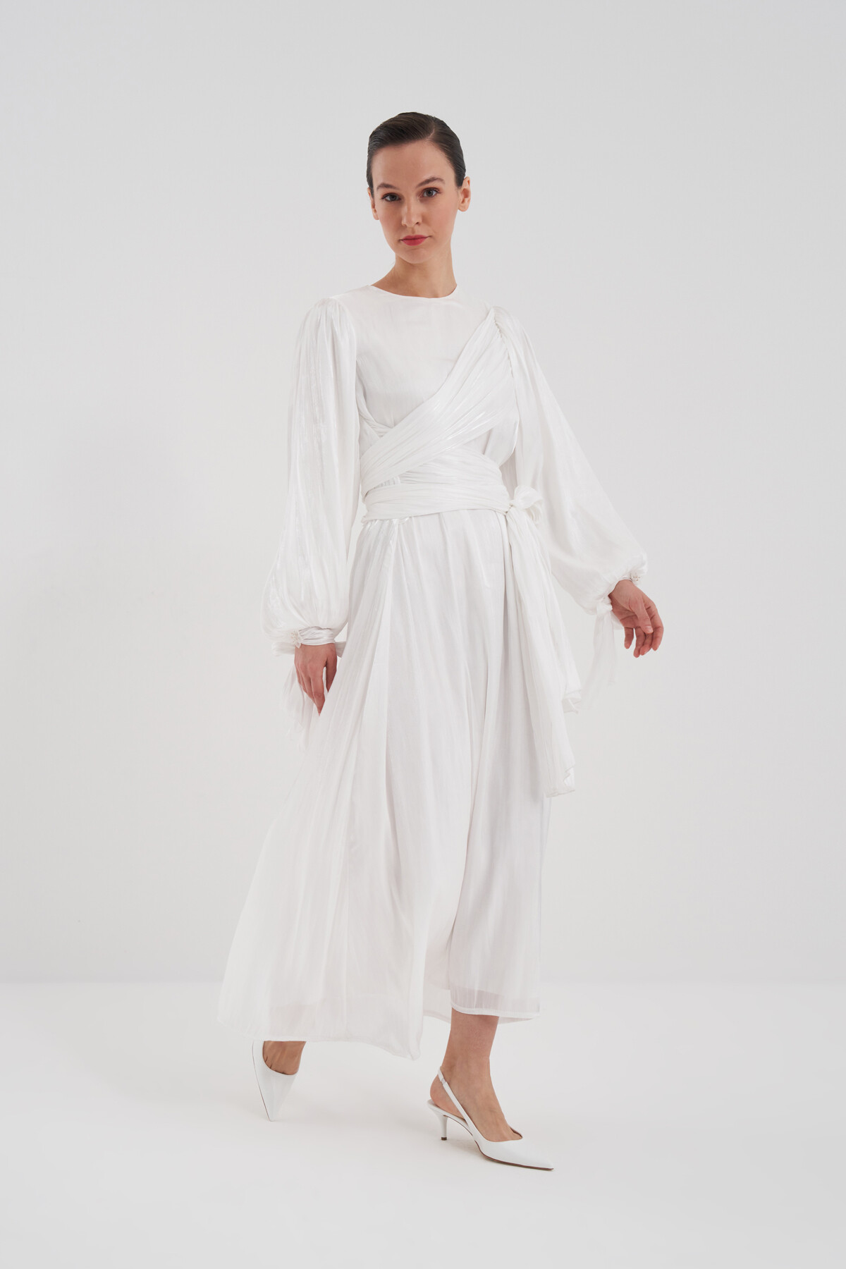 Bağlama Detaylı Abiye Elbise