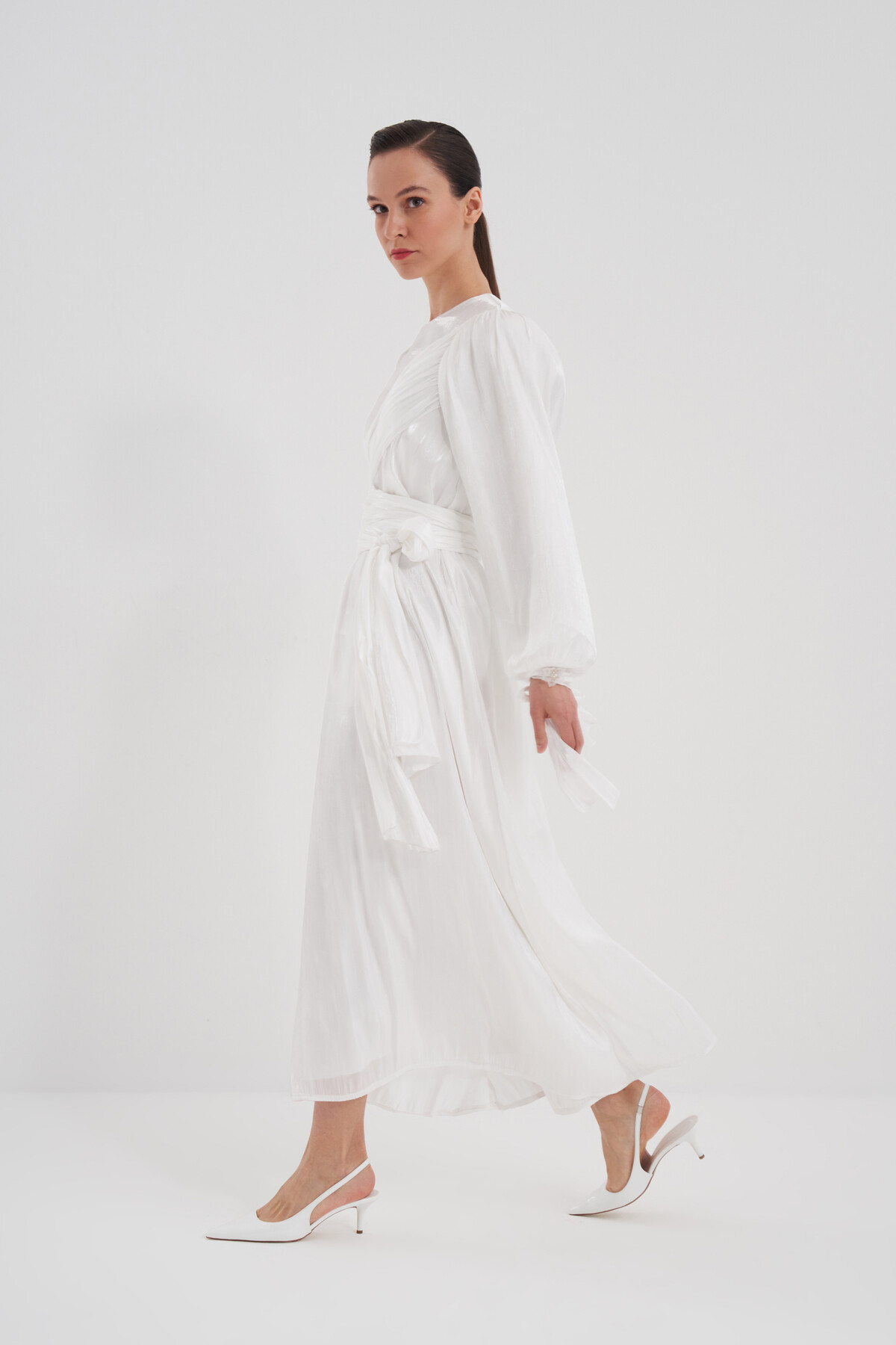 Bağlama Detaylı Abiye Elbise