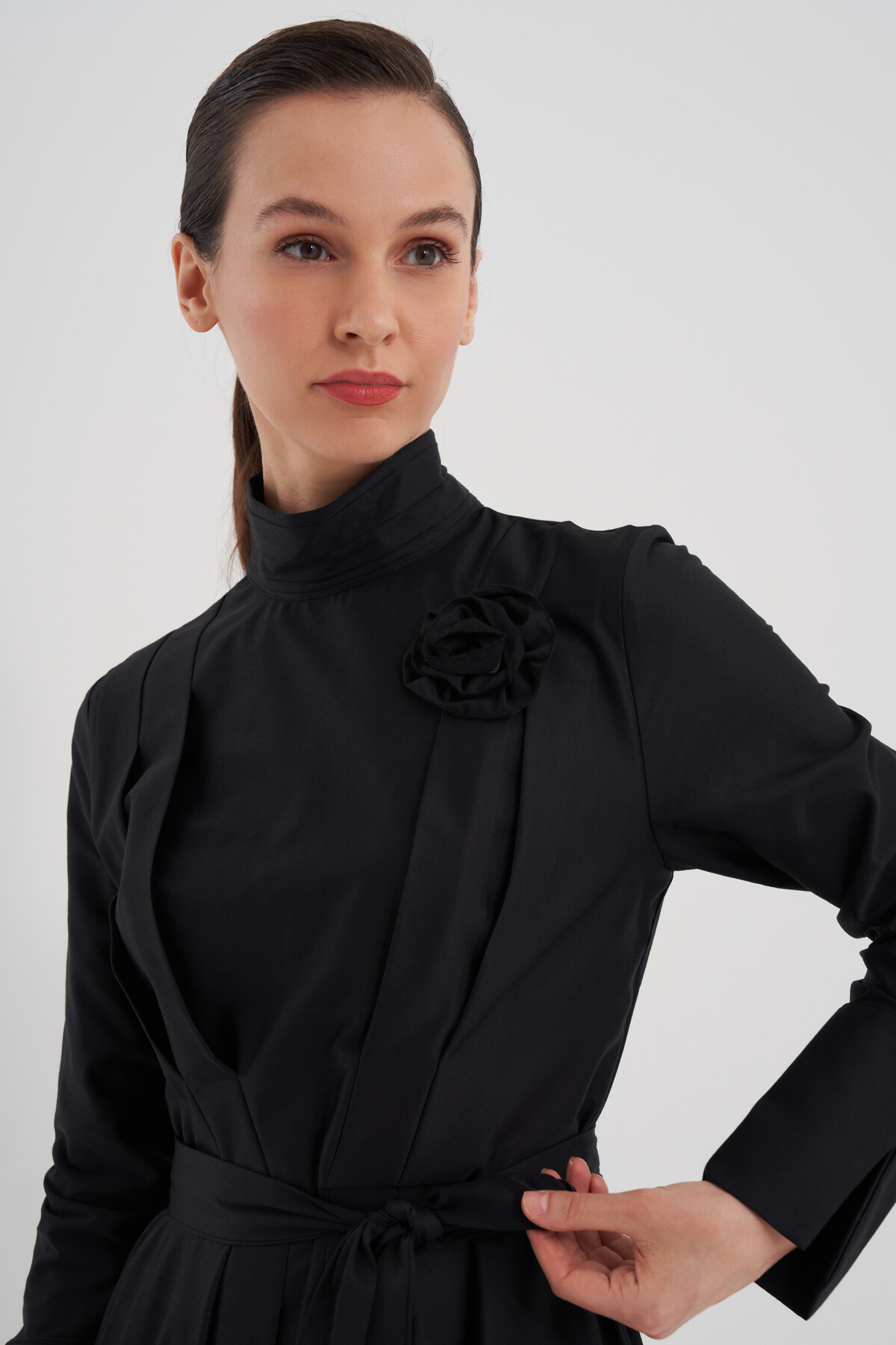 Göğüs Kısmı Pile Detaylı Elbise