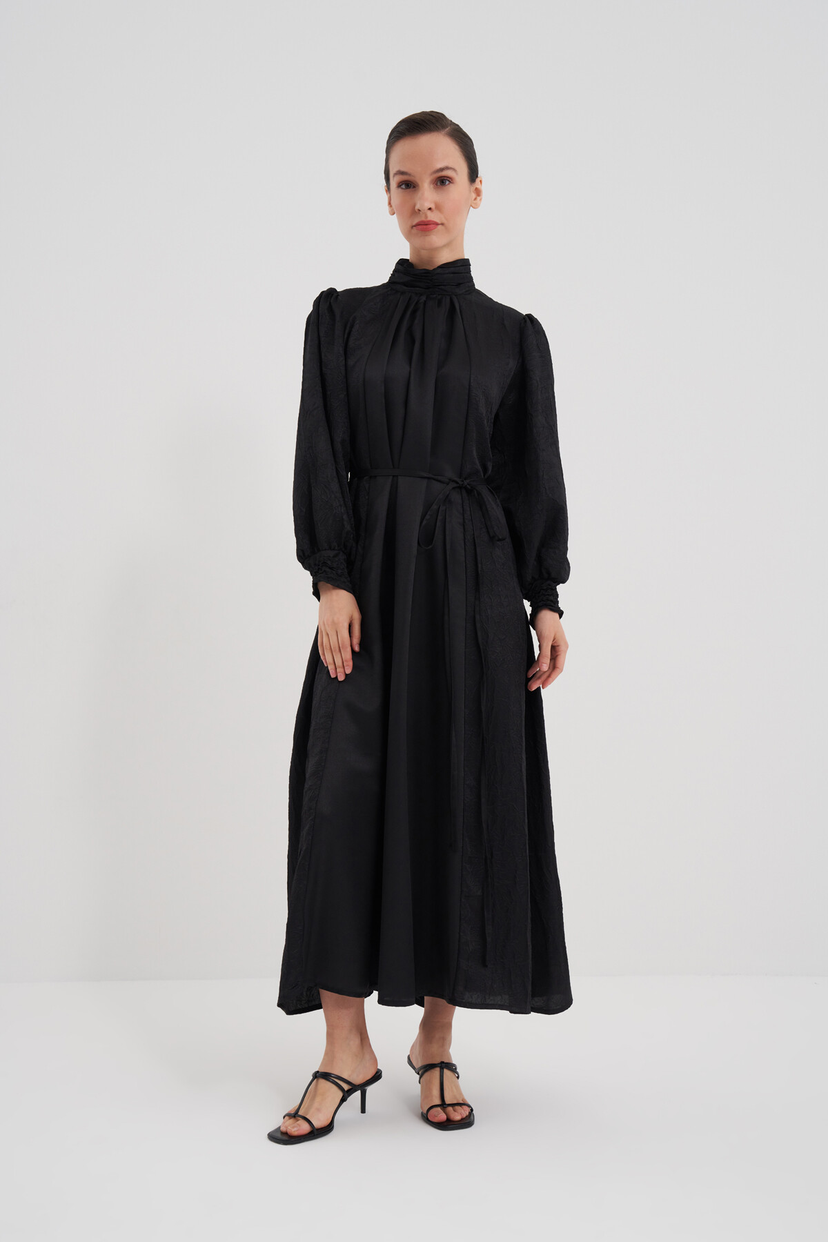 Evening Dress with Collar Detail