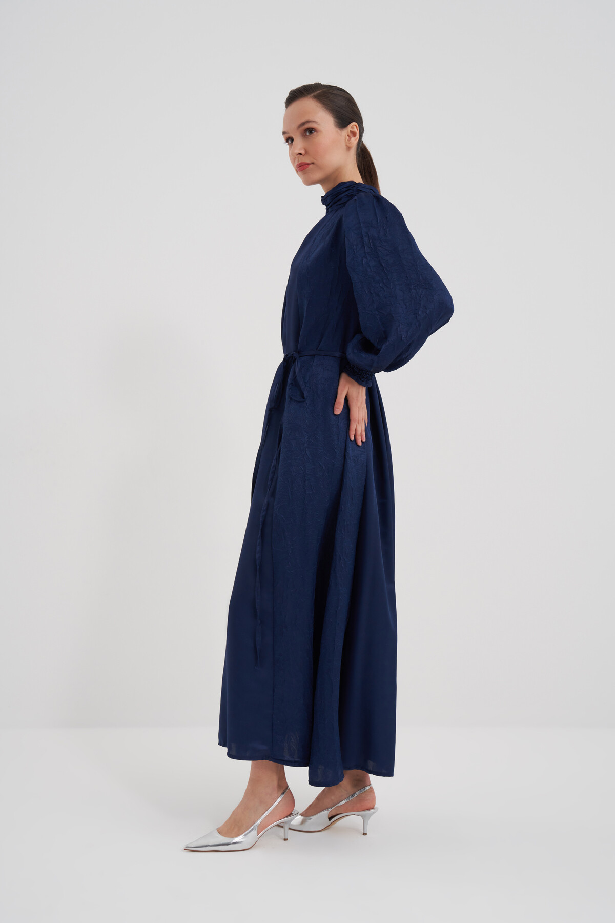 Evening Dress with Collar Detail