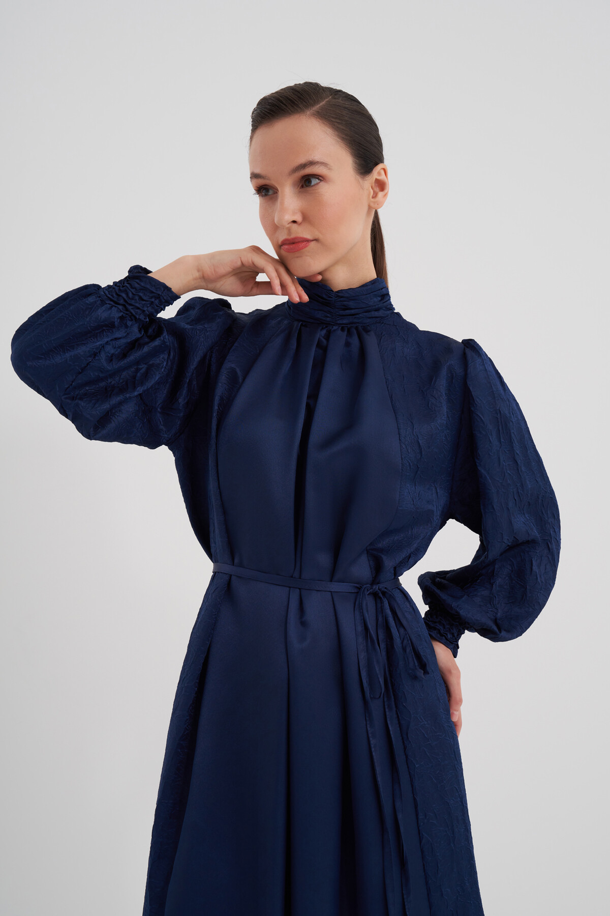 Evening Dress with Collar Detail