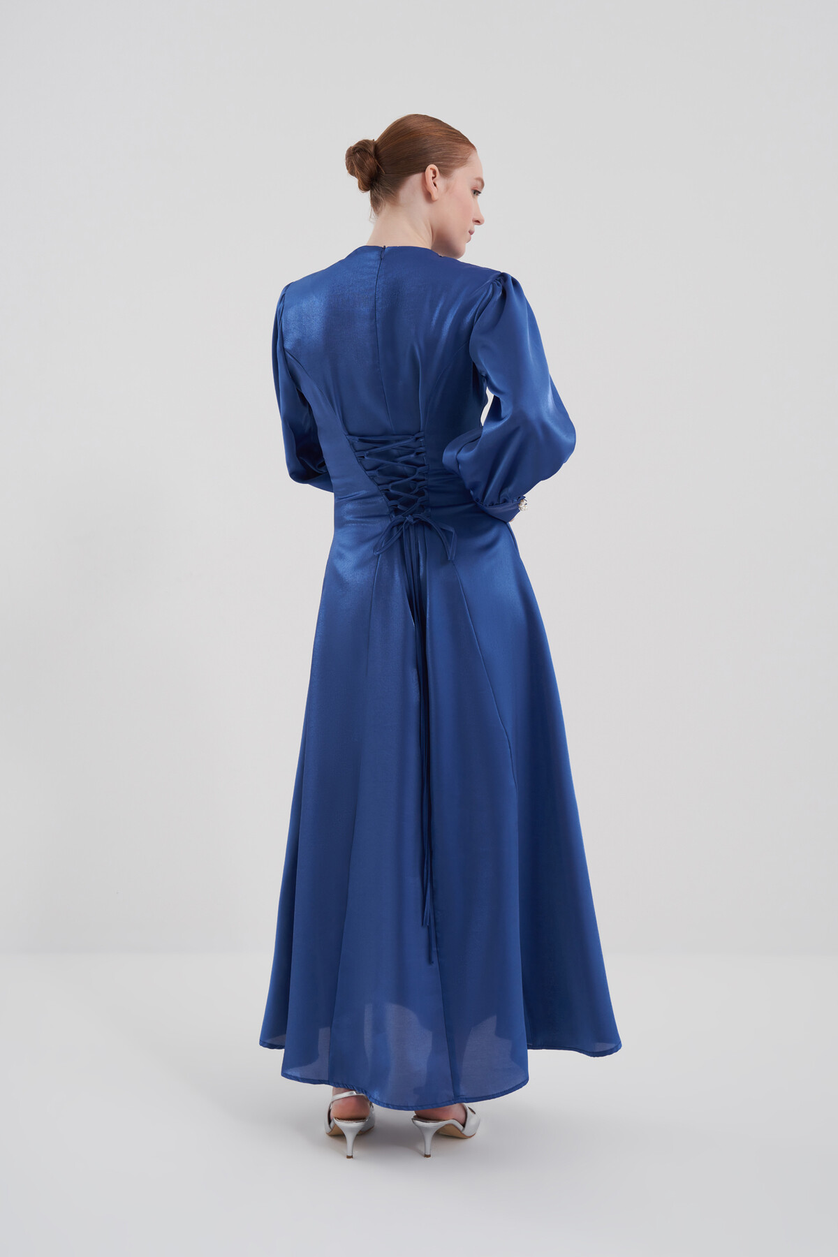 Bağcık Detaylı Abiye Elbise