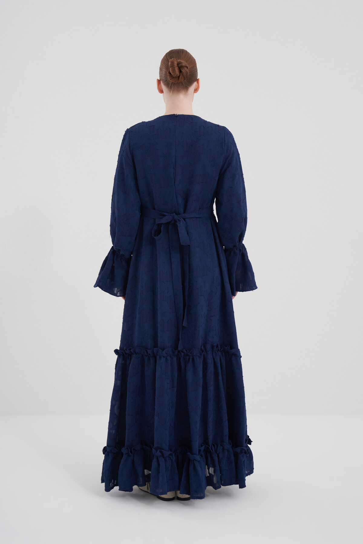 Belted Ruffle Detail Dress