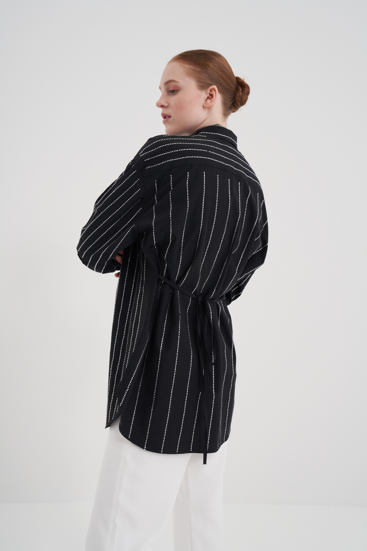 Taşlı Poplin Gömlek