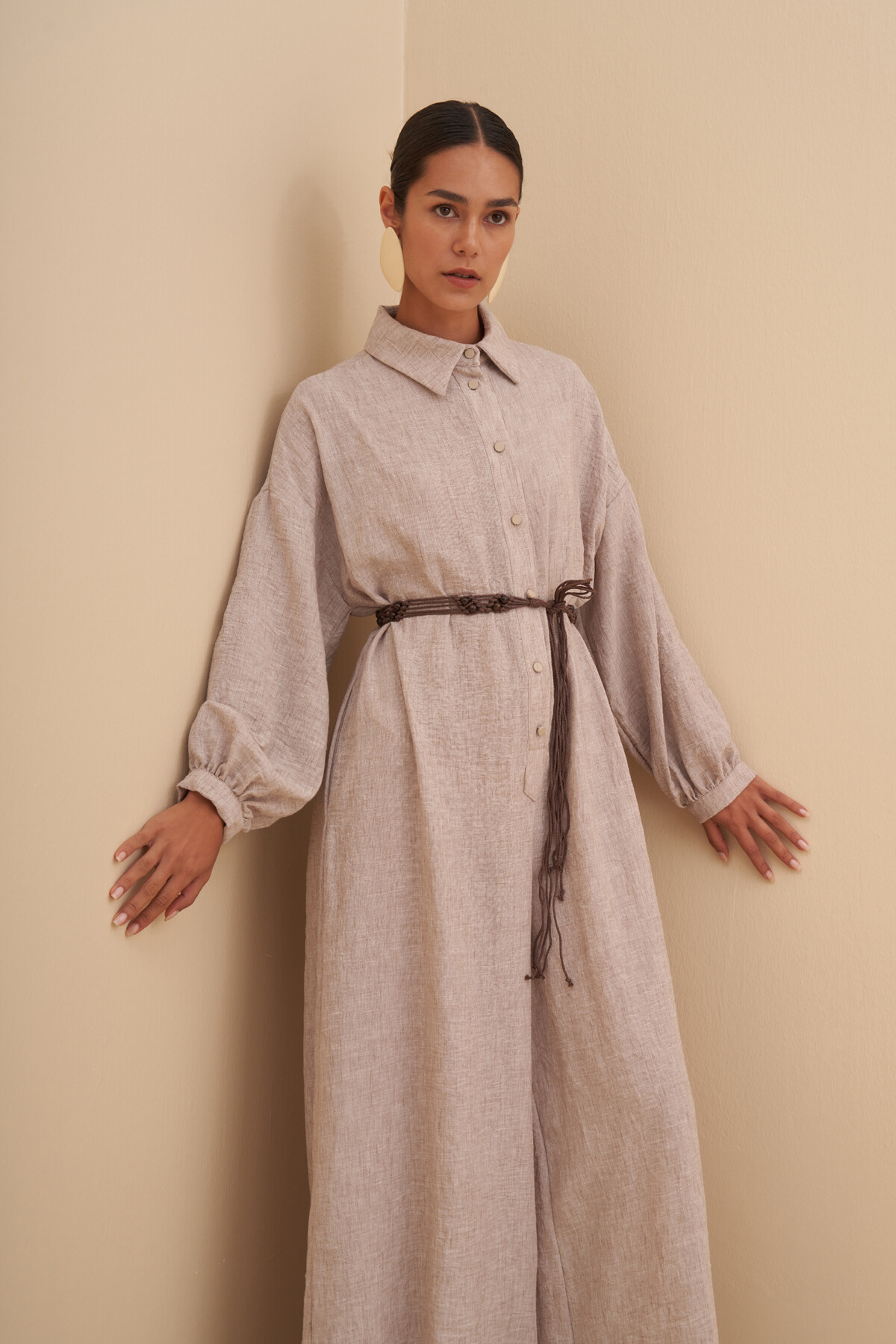 Gömlek Yaka Detaylı Tulum