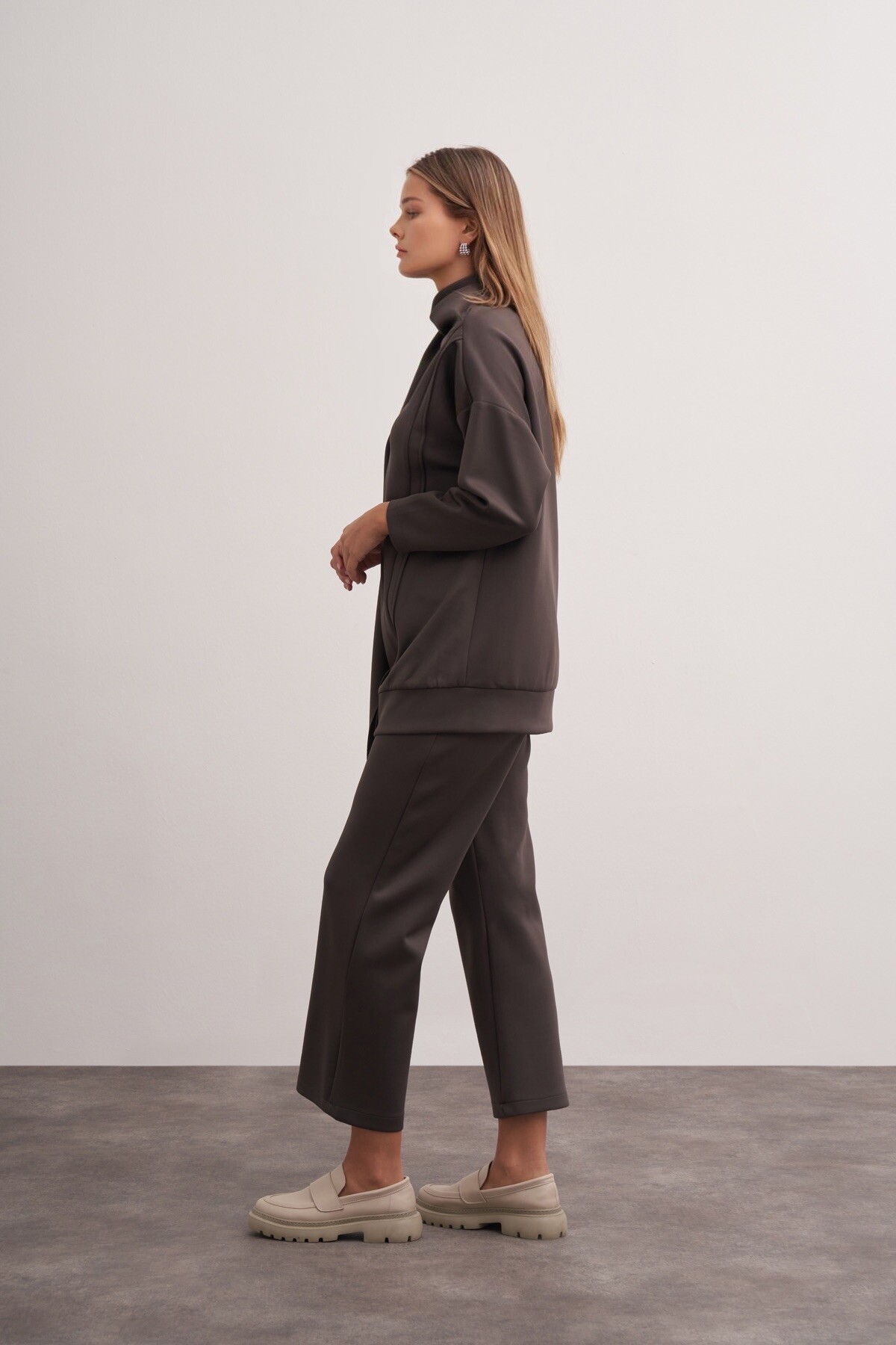 Shawl Collar Scuba Double Set