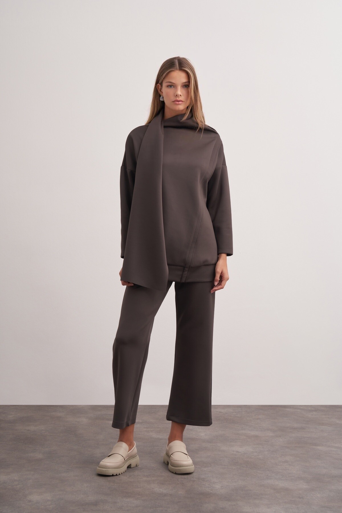 Shawl Collar Scuba Double Set