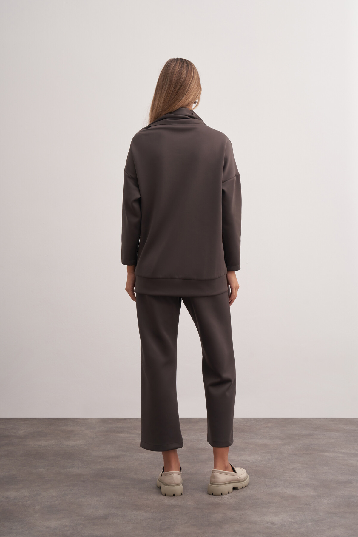 Shawl Collar Scuba Double Set