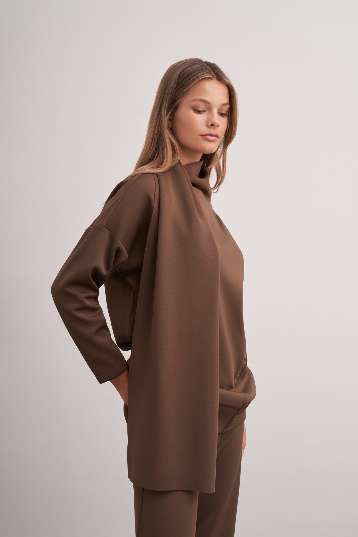 Shawl Collar Scuba Double Set