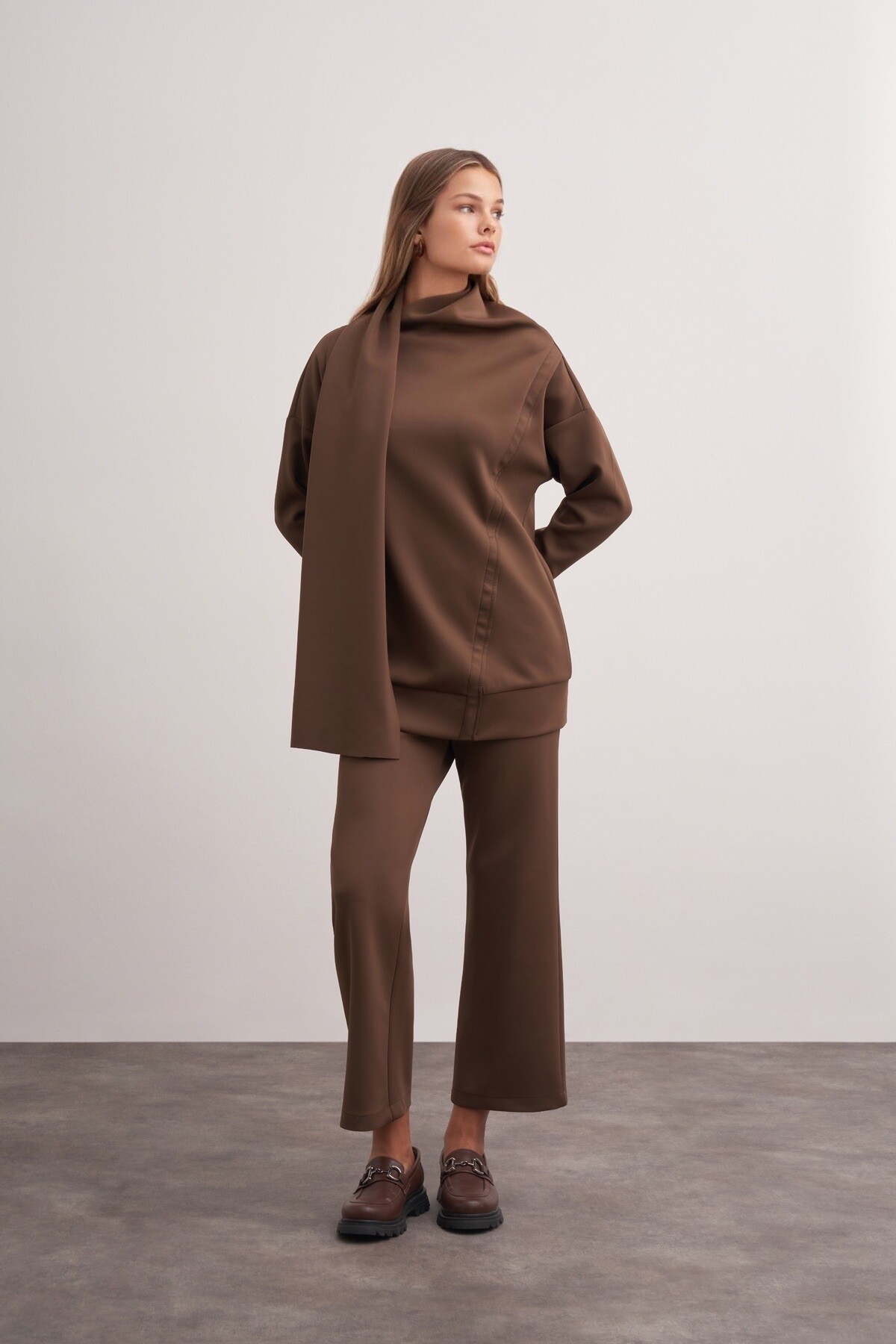 Shawl Collar Scuba Double Set