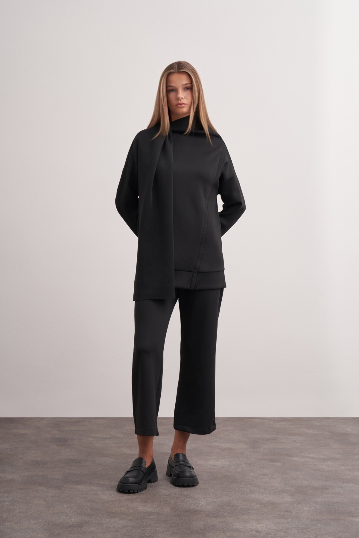 Shawl Collar Scuba Double Set