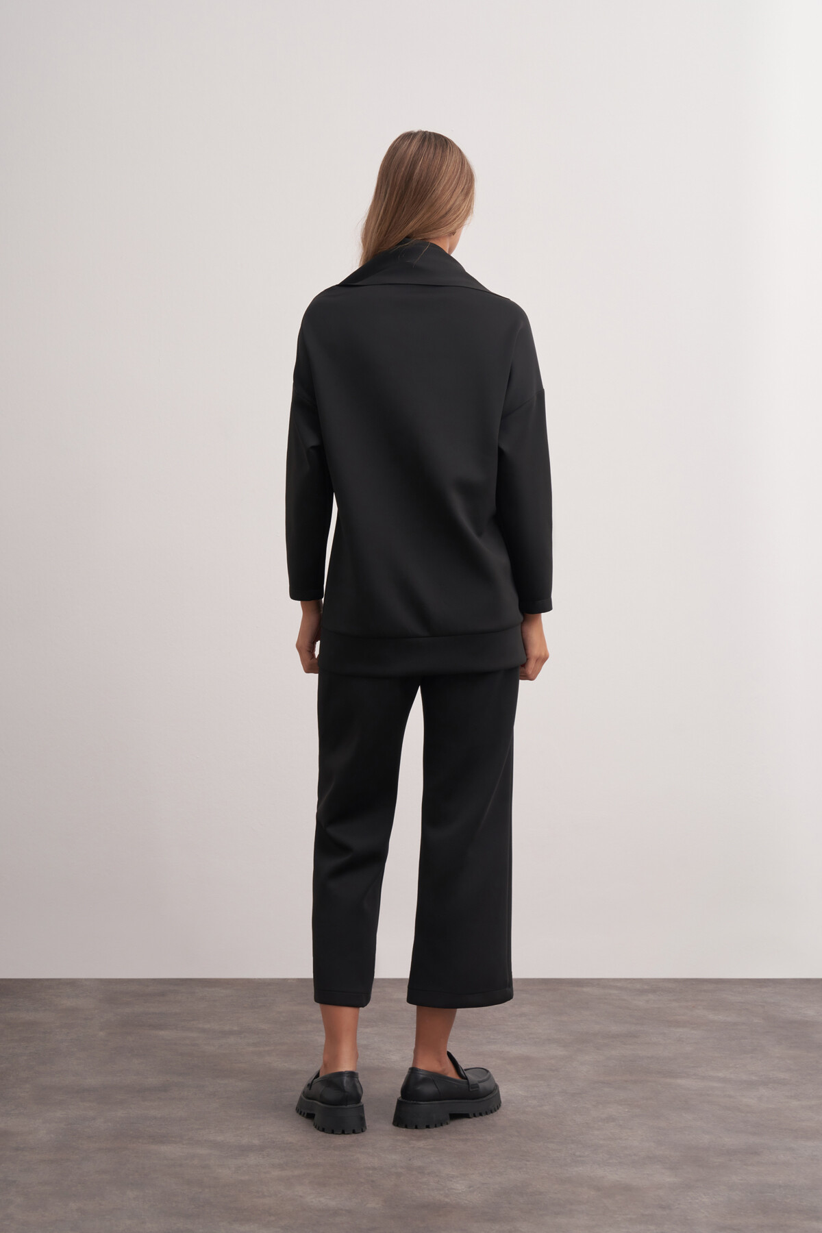 Shawl Collar Scuba Double Set