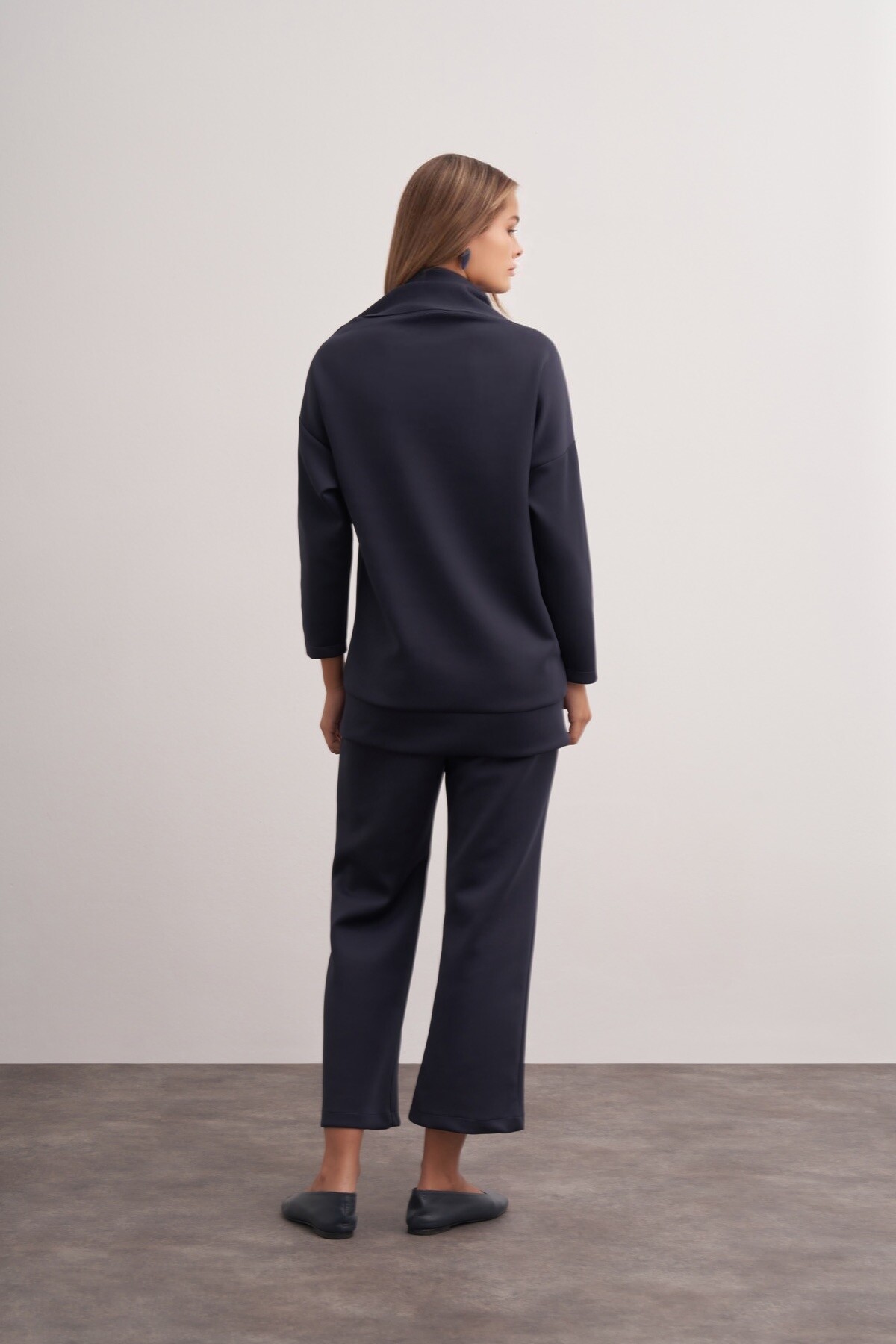 Shawl Collar Scuba Double Set