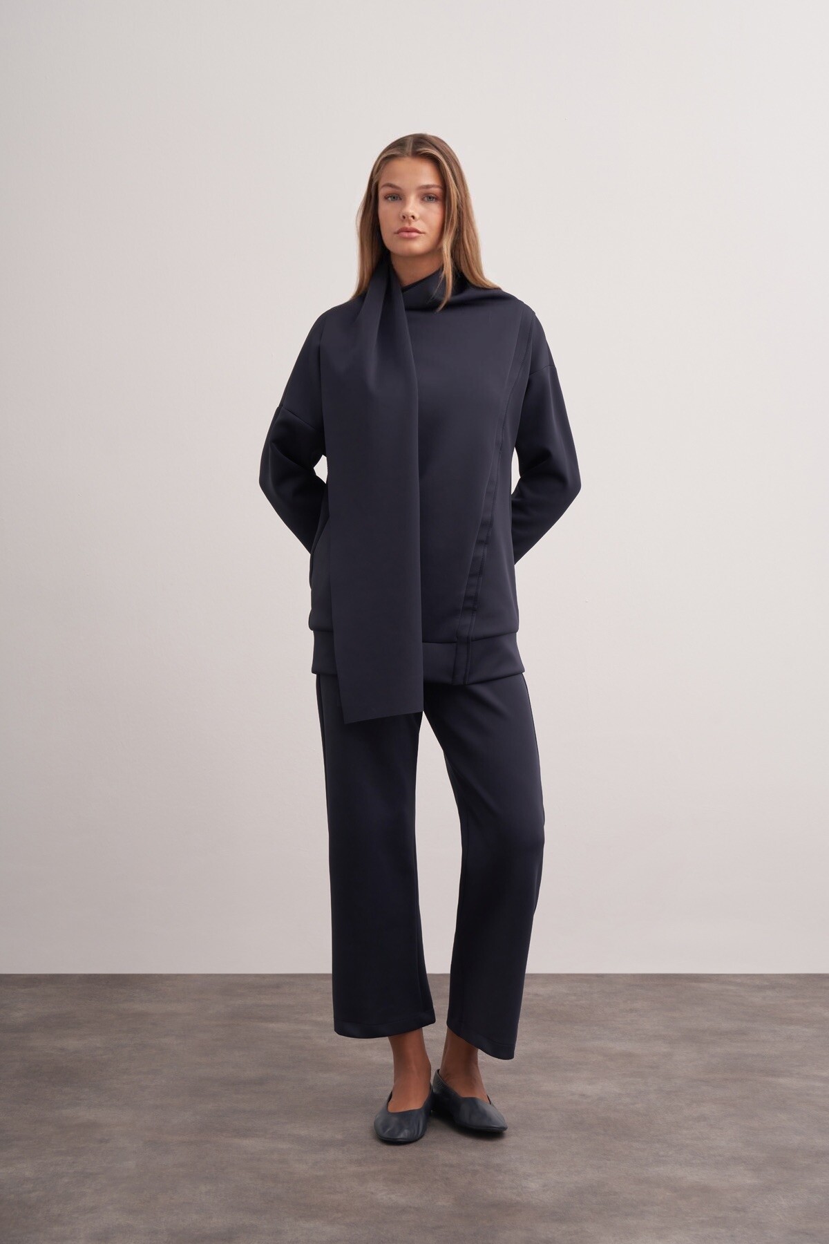 Shawl Collar Scuba Double Set