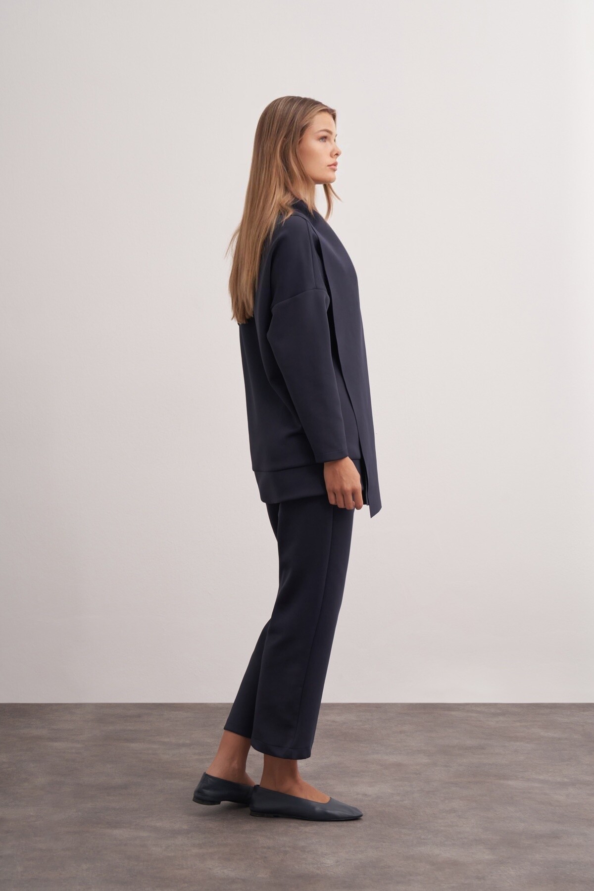 Shawl Collar Scuba Double Set