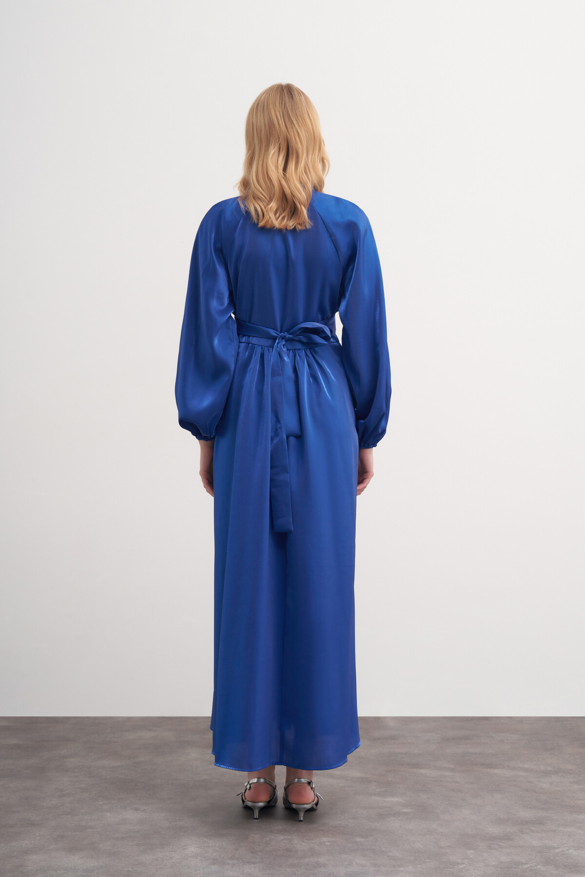 Saten Bağlamalı Abiye Elbise