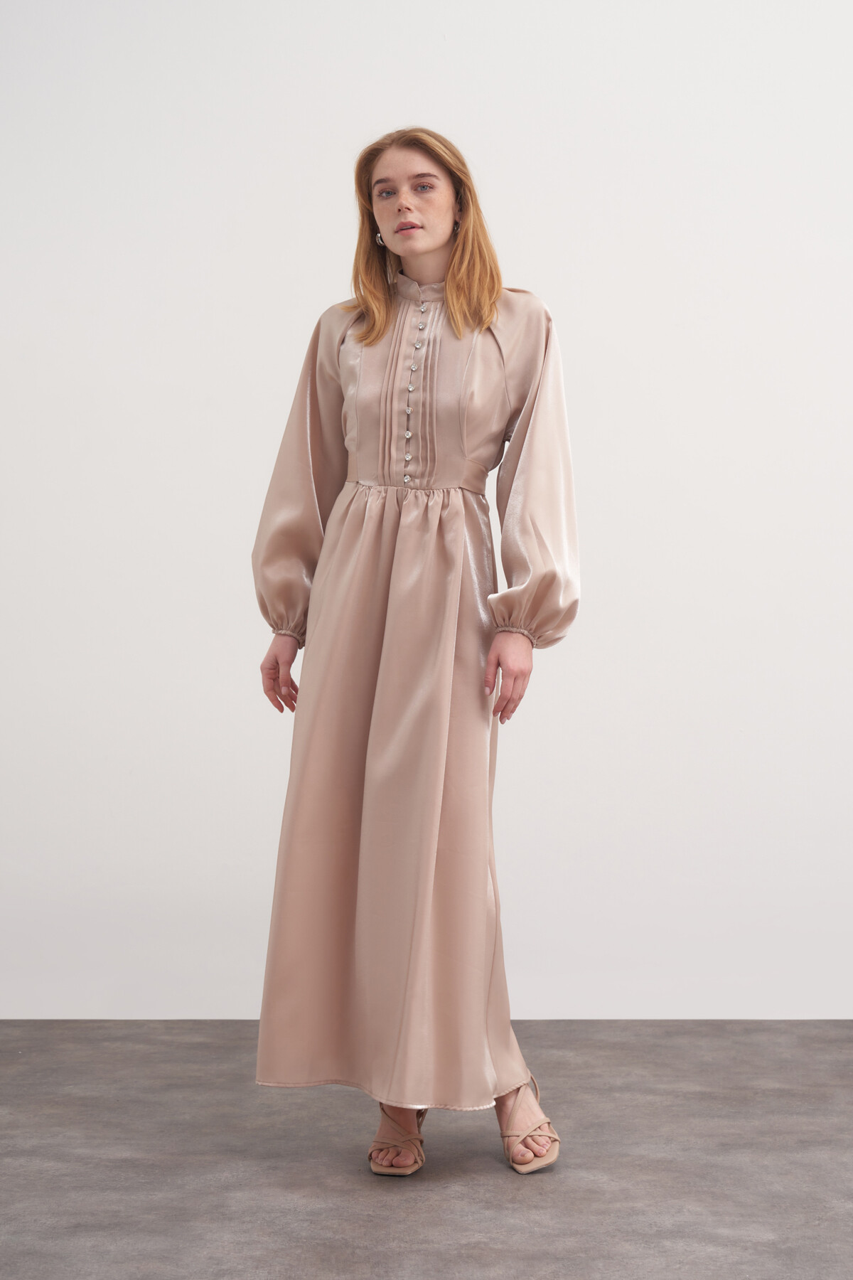 Saten Bağlamalı Abiye Elbise