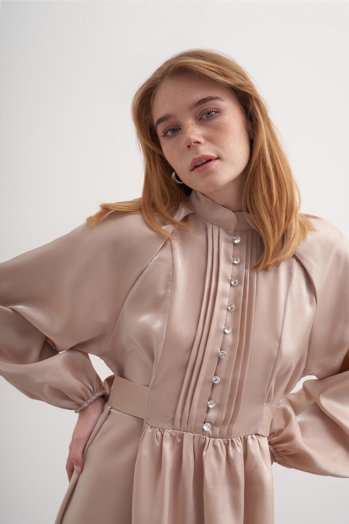 Saten Bağlamalı Abiye Elbise