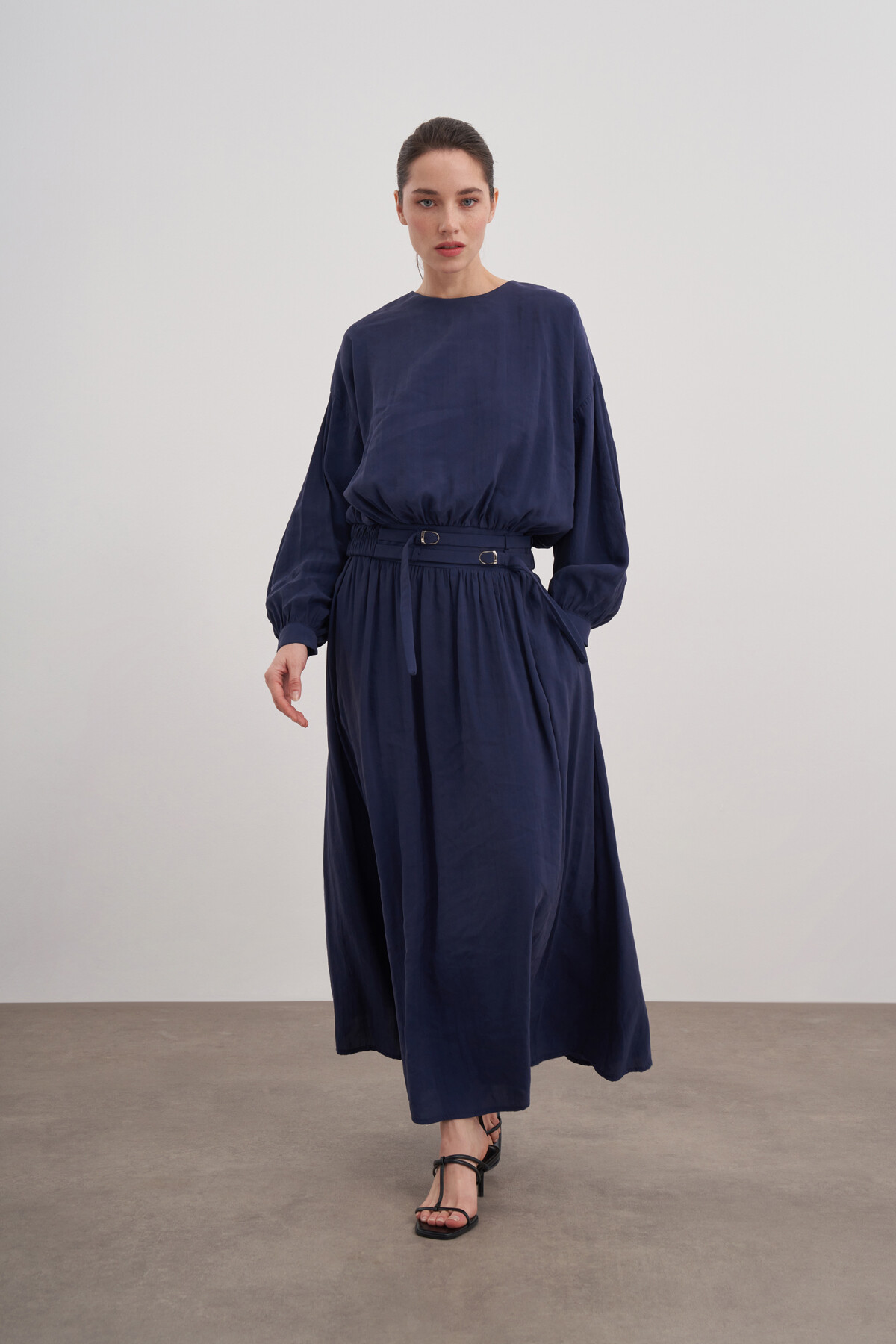 Bluz Büzgülü Etekli İkili Takım