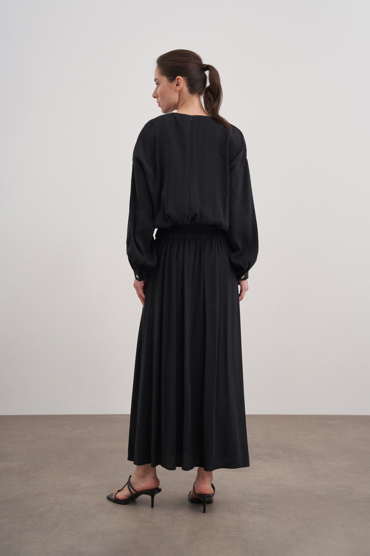 Bluz Büzgülü Etekli İkili Takım