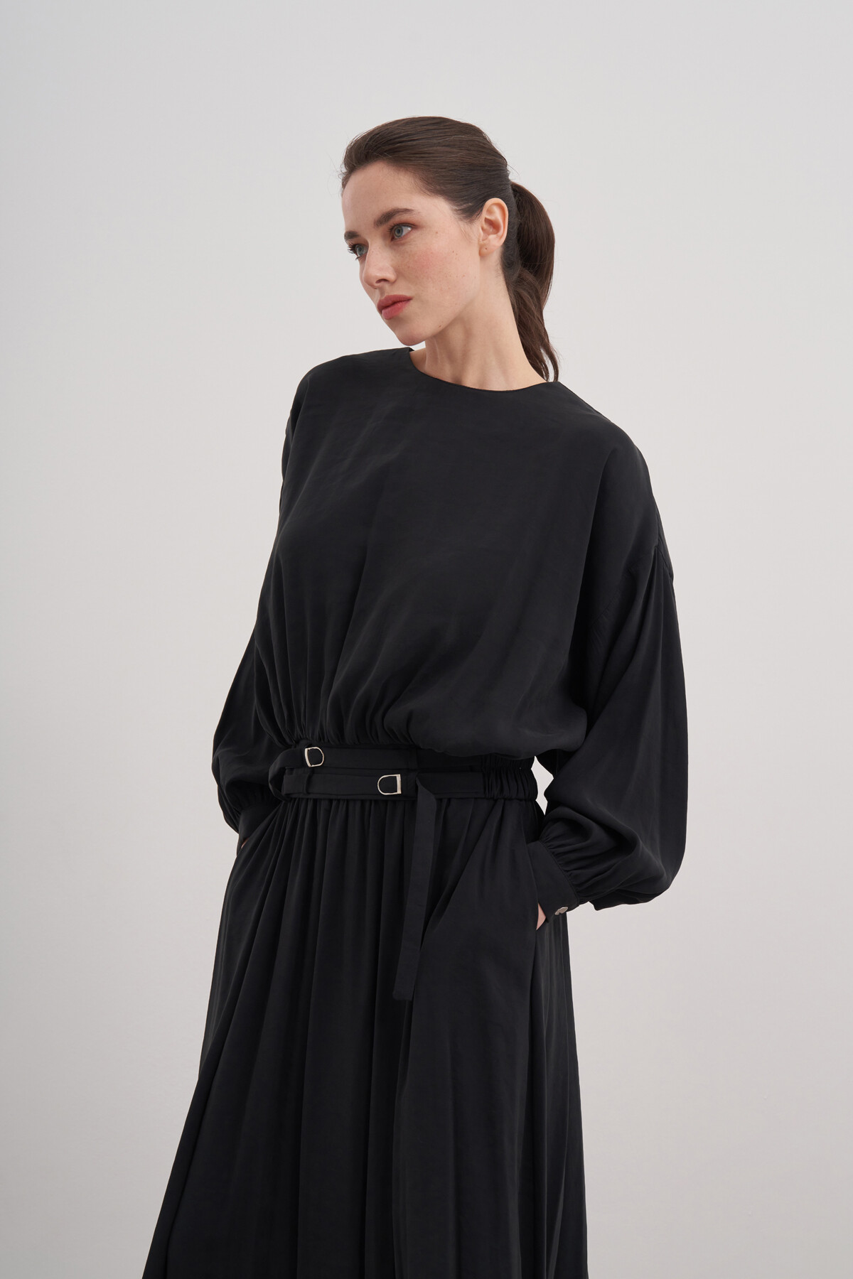 Bluz Büzgülü Etekli İkili Takım