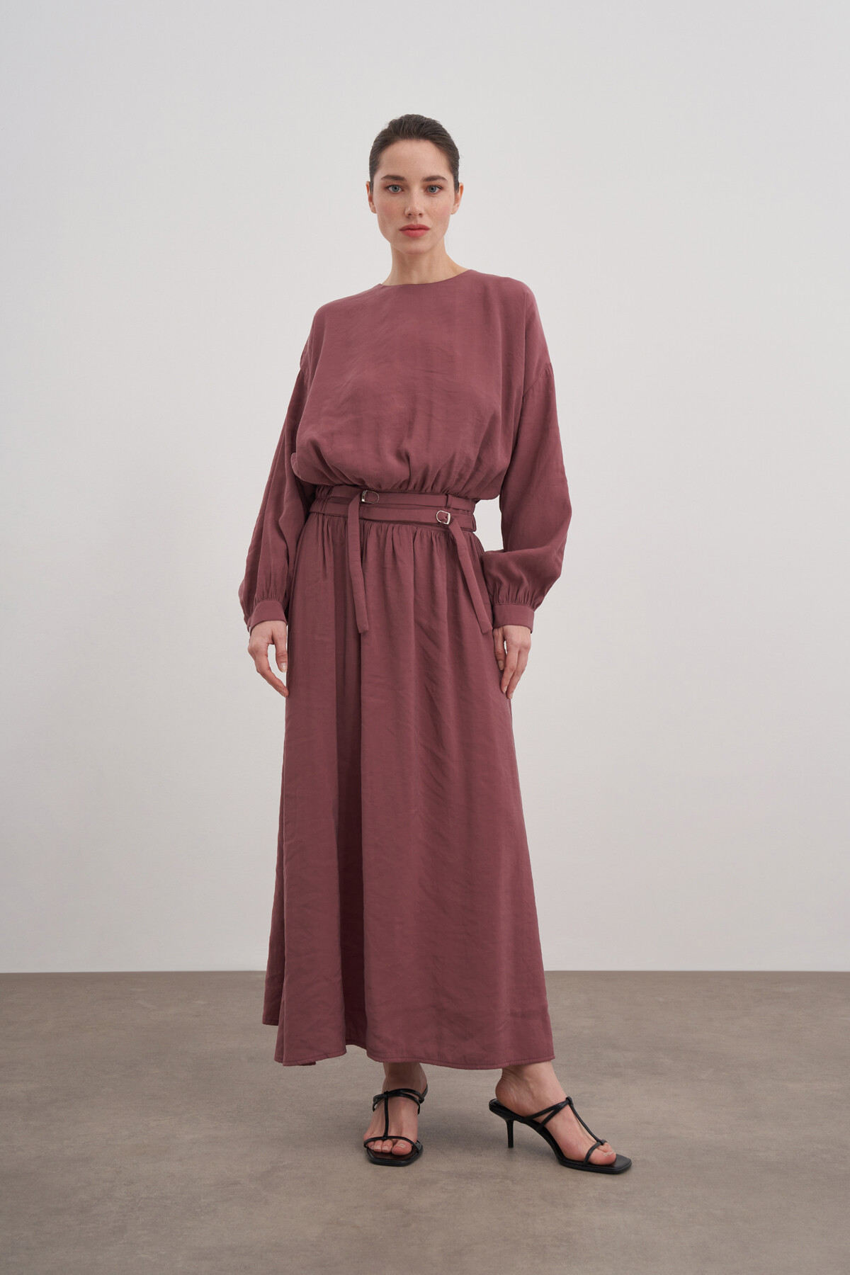 Bluz Büzgülü Etekli İkili Takım