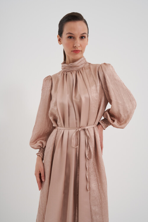 Evening Dress with Collar Detail