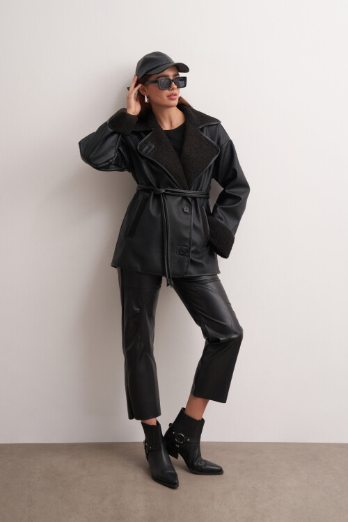 Fur Lined Leather Jacket