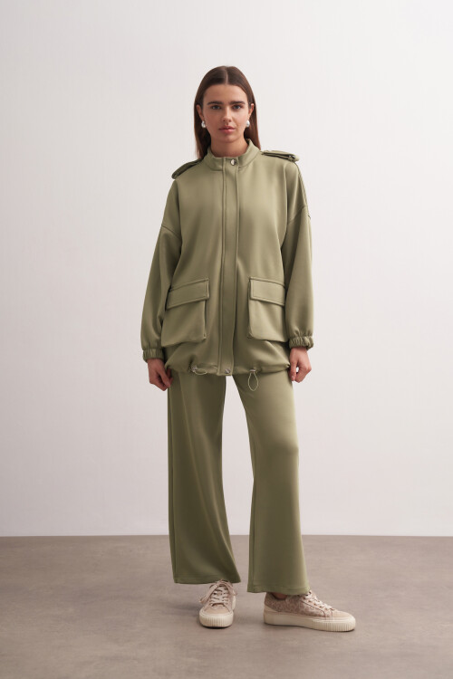 Apolet Ve Cep Detaylı İkili Takım