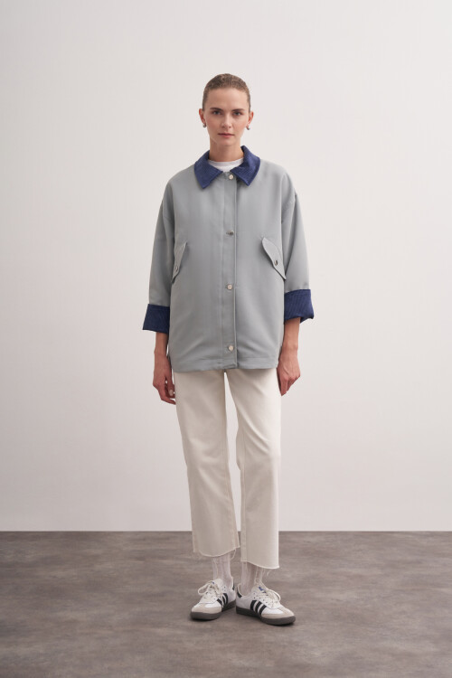 Velvet Detailed Jacket