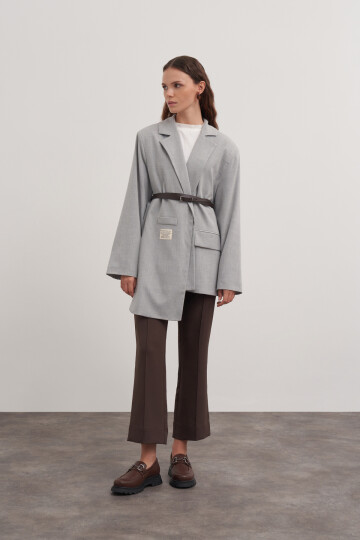 Kemerli Blazer Ceket