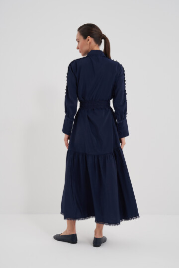 Buttoned Laced Dress